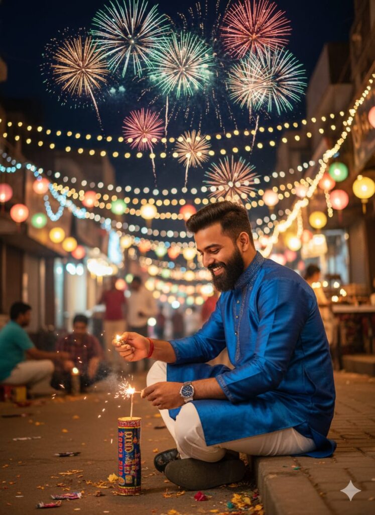 Google Gemini Diwali Ai Photo Editing Prompt 2025 - Retro Boys Diwali Photo Editing