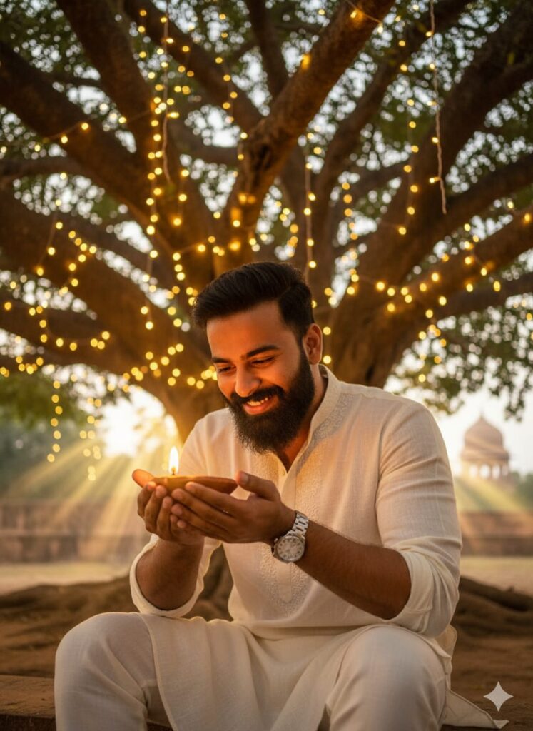 Google Gemini Diwali Ai Photo Editing Prompt 2025 - Retro Boys Diwali Photo Editing