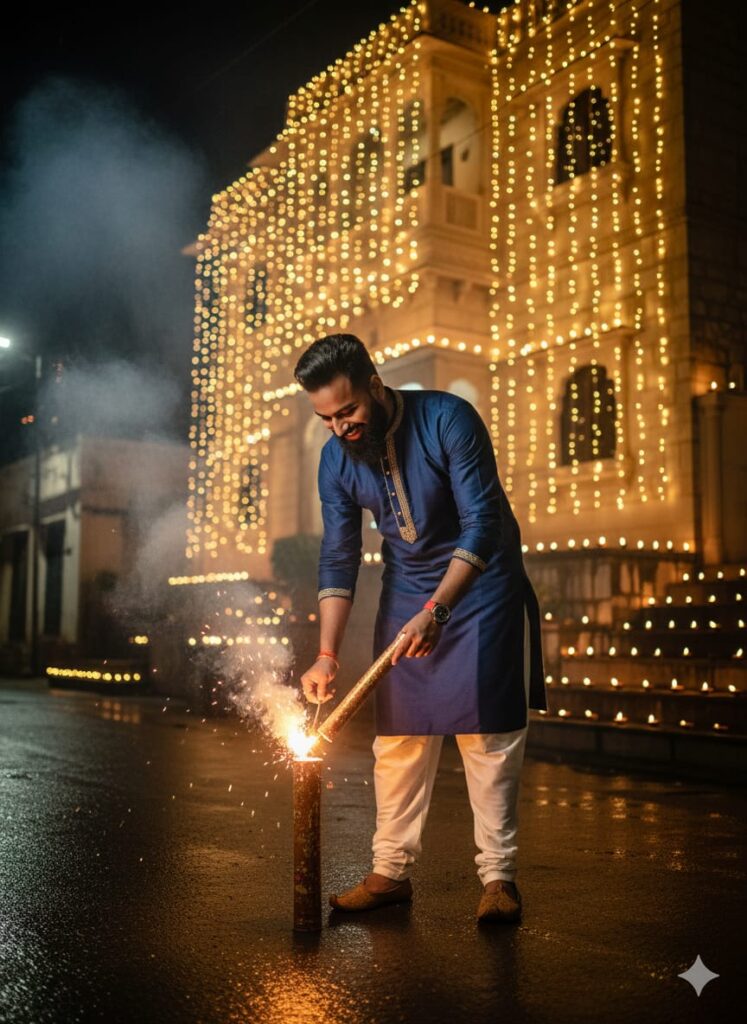 Google Gemini Diwali Ai Photo Editing Prompt 2025 - Retro Boys Diwali Photo Editing