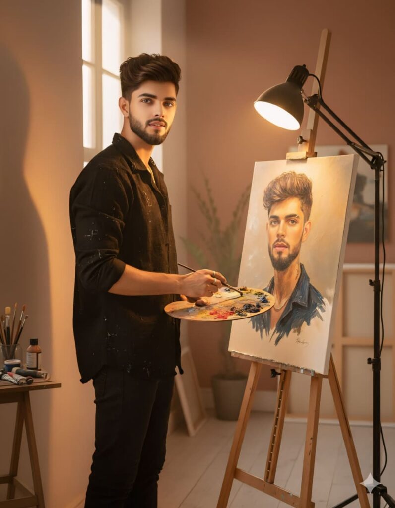 Google Gemini Man Painting A Picture - Ai Prompts