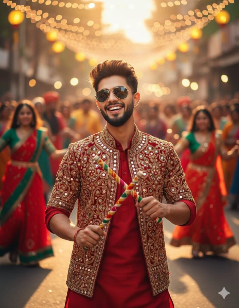 Google Gemini Navratri Garba Ai Photo Editing 2025, friends, new prompts have come for you guys which are very amazing, this is Navratri Garba Dandiya Ai Prompts