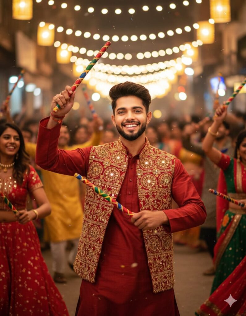 Google Gemini Navratri Garba Ai Photo Editing 2025, friends, new prompts have come for you guys which are very amazing, this is Navratri Garba Dandiya Ai Prompts