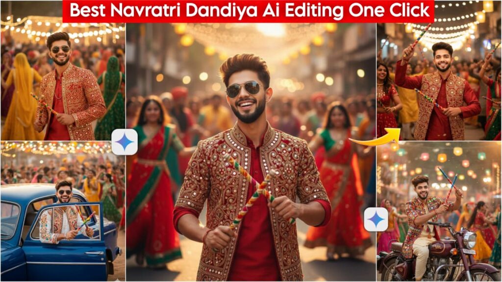 Google Gemini Navratri Garba Ai Photo Editing 2025 - Dandiya Ai Prompts