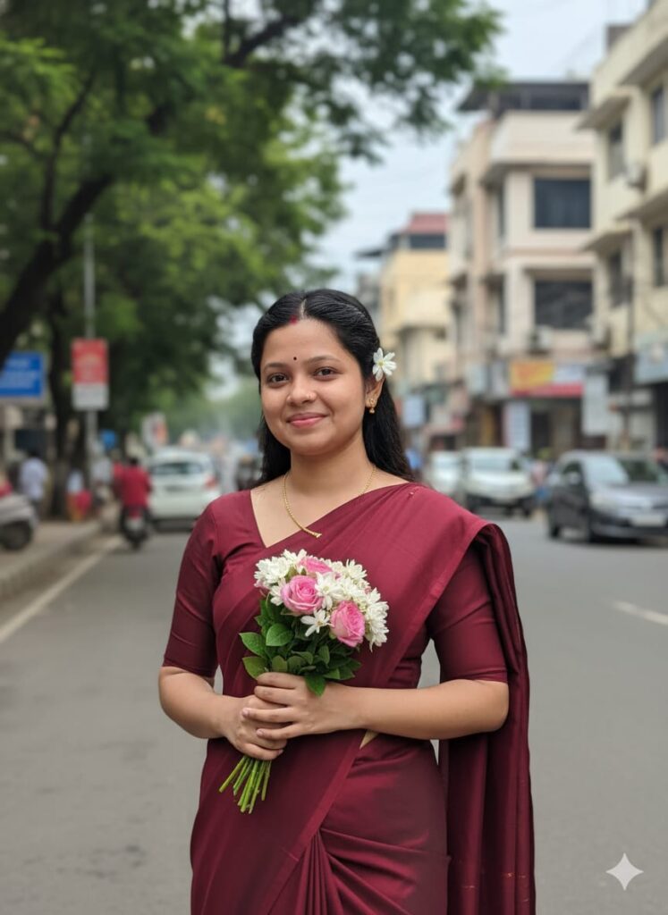 Google Gemini Retro Indian Girls Bouquet Ai Photo Editing Prompts With 100% Real Face