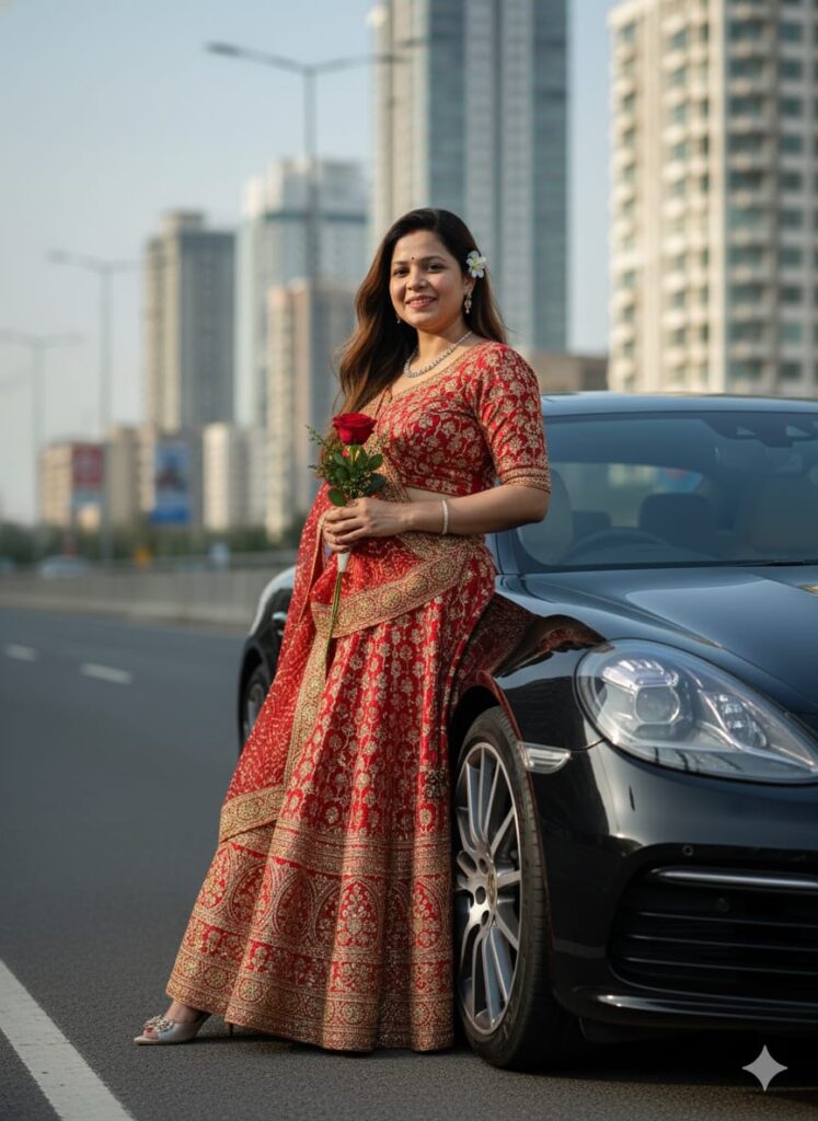 Google Gemini Retro Indian Girls Bouquet Ai Photo Editing Prompts With 100% Real Face