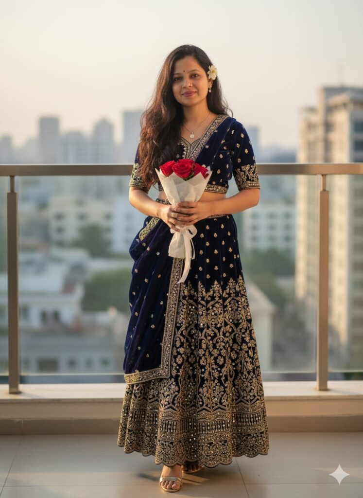 Google Gemini Retro Indian Girls Bouquet Ai Photo Editing Prompts With 100% Real Face