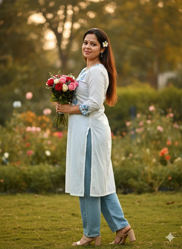 Google Gemini Retro Indian Girls Bouquet Ai Photo Editing Prompts With 100% Real Face