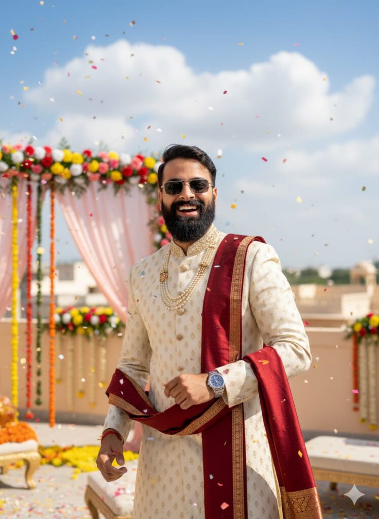 Types Of Wedding Dresses For Male Indian, Created By Google Gemini Ai Prompts