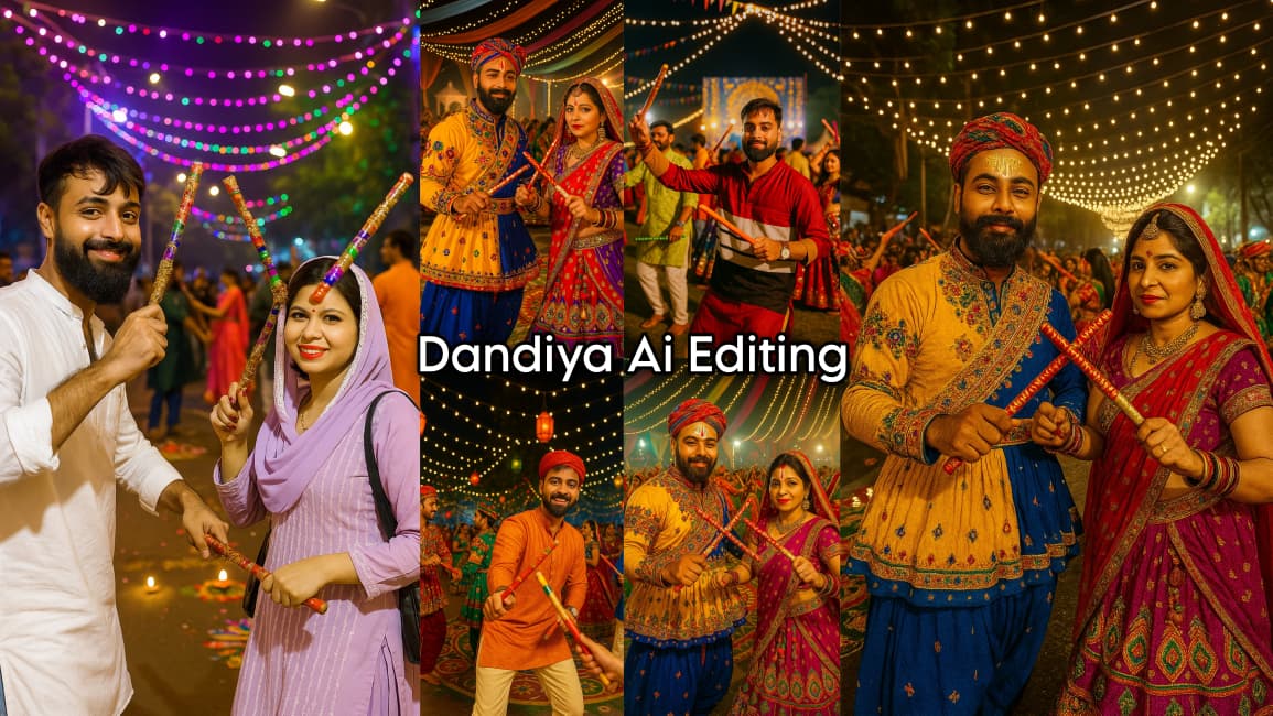 Dandiya Raas AI Photo Editing