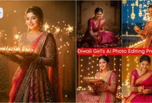 Diwali Ai Photo Editing Prompt 2025 - Google Gemini Retro Girl's Diwali Photo Editing