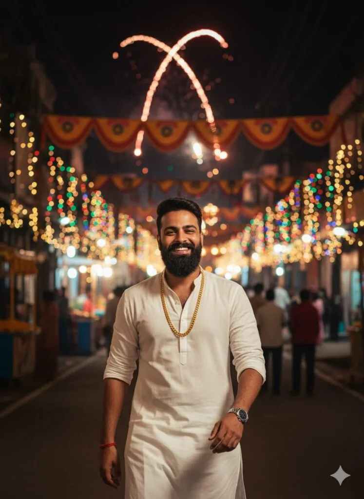 Google Gemini Diwali Ai Photo Editing Prompt 2025 - Retro Boys Diwali Photo Editing