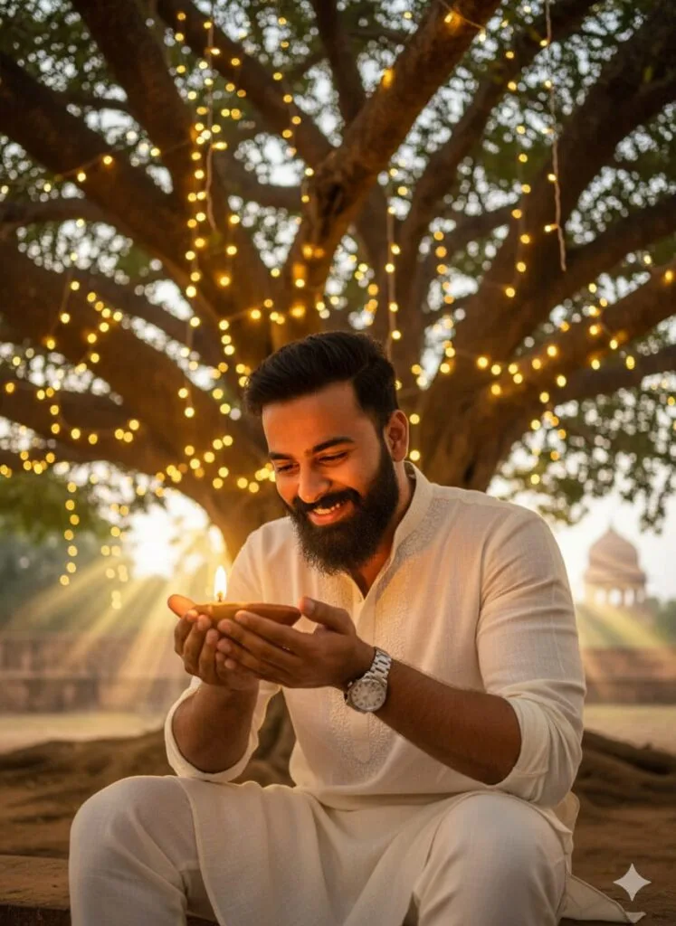 Google Gemini Diwali Ai Photo Editing Prompt 2025 - Retro Boys Diwali Photo Editing
