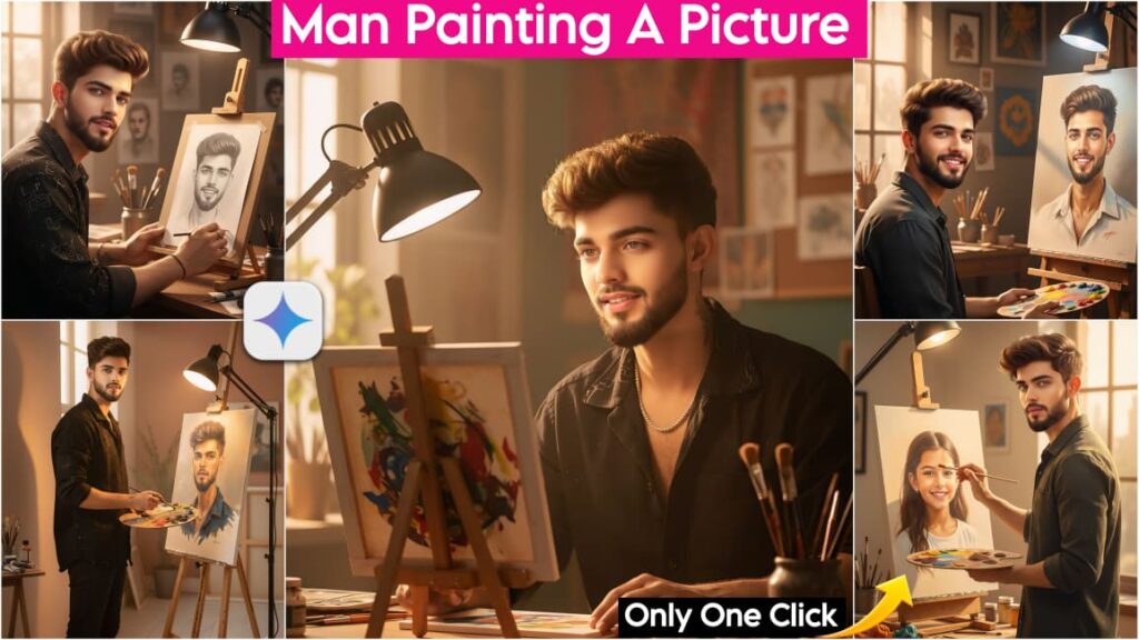 Google Gemini Man Painting A Picture - Ai Prompts