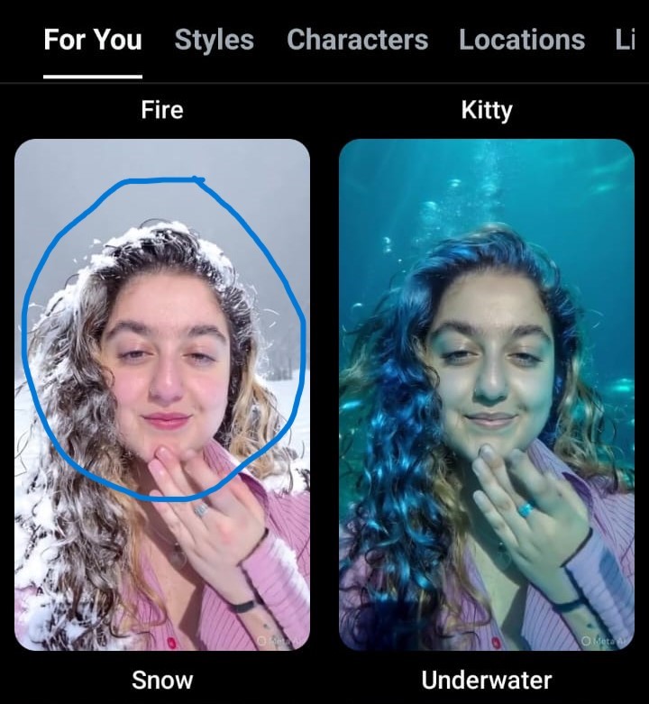 Snow effect video editing