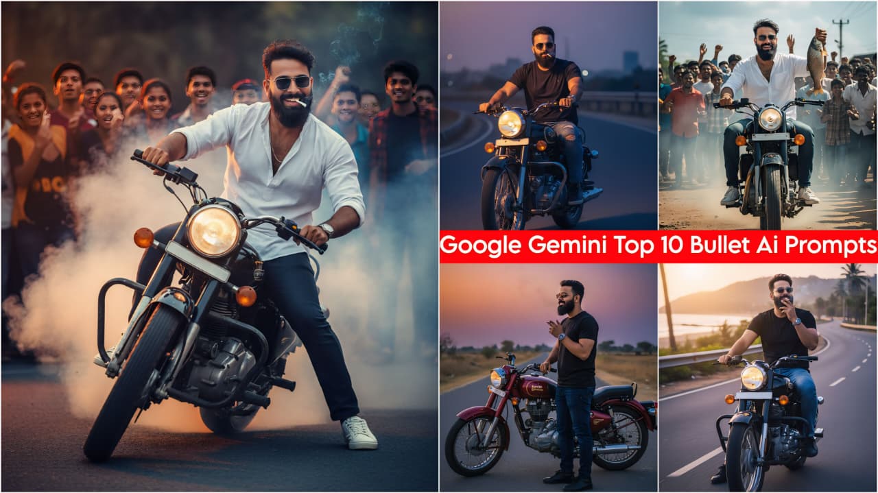 Top 10 Retro Stylish Bullet Poses Ai Prompts - Google Gemini Ai Prompts