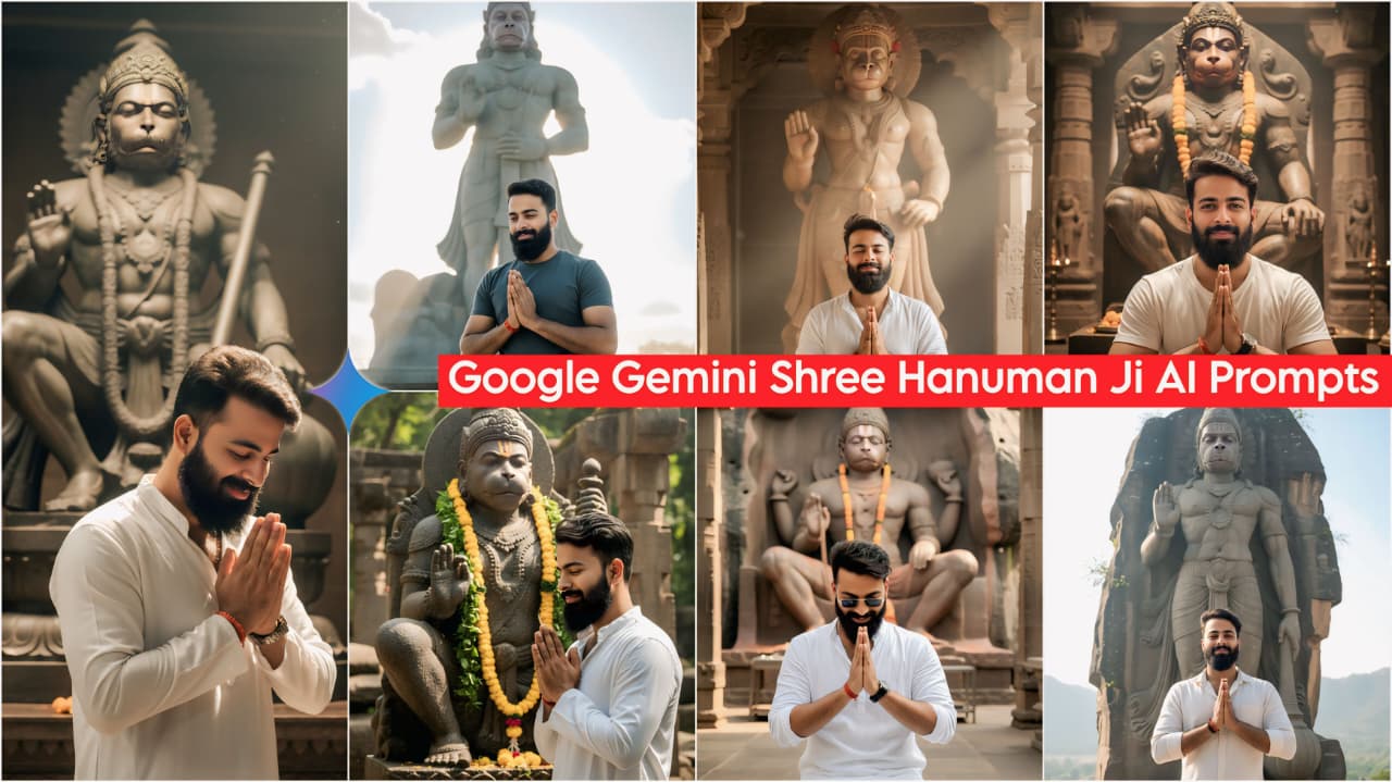 Google Gemini Ai Photo Prompts 1 Click – Retro God Hanuman Ai Prompts