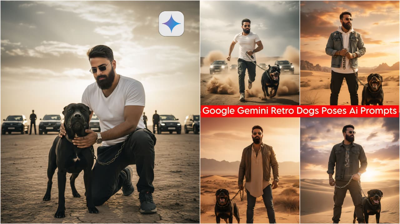 Google Gemini Retro Boys Stylish Dog's Ai Prompts 2025 - Ai Photo Editing Prompts