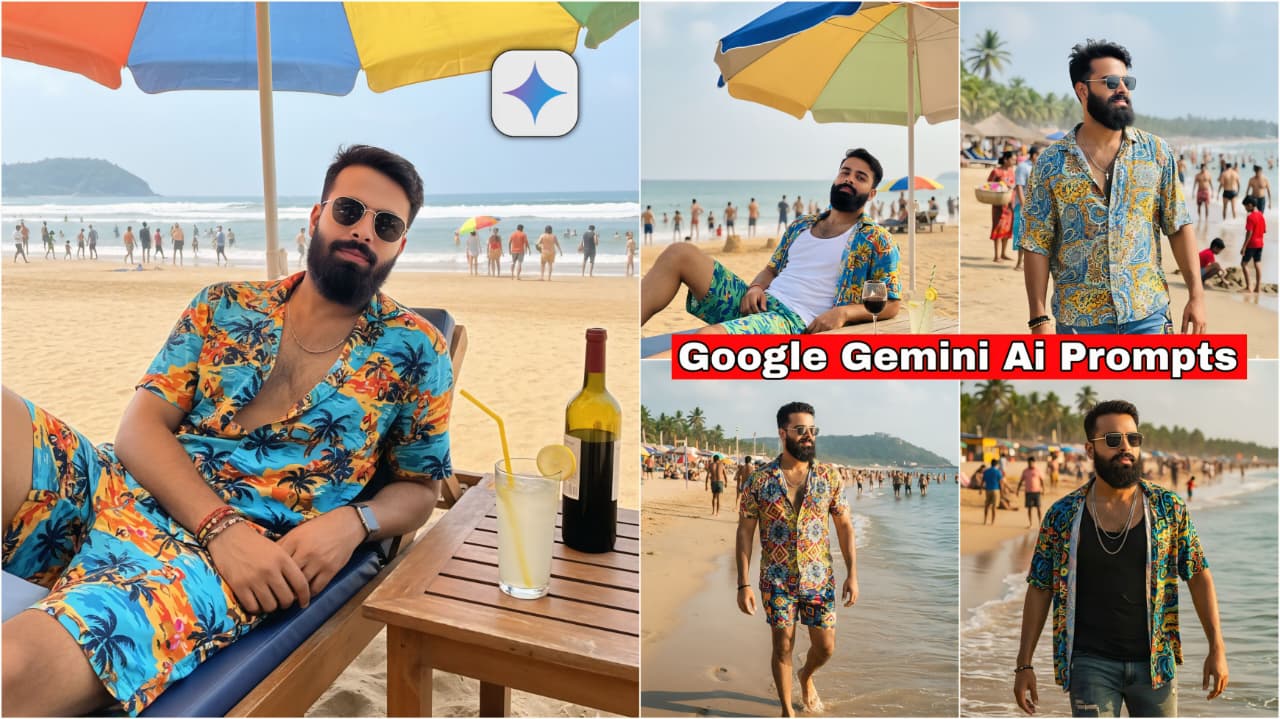 Google Gemini Retro Styles Goa Beach Ai Prompt - Gemini Ai Photo Editing