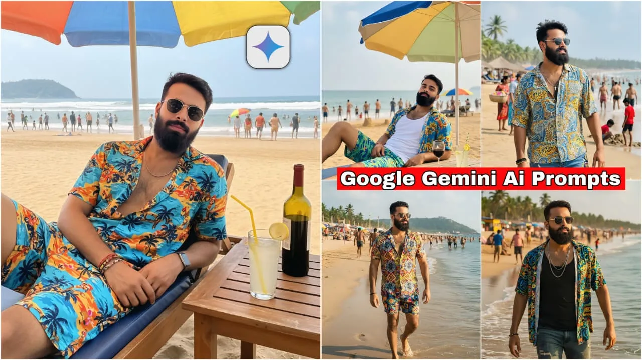 Google Gemini Retro Styles Goa Beach Ai Prompt - Gemini Ai Photo Editing