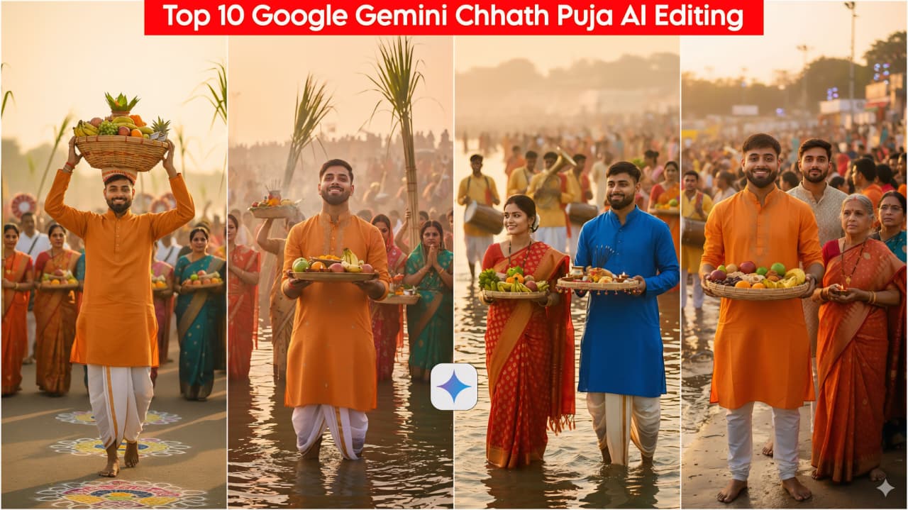 Google Gemini Top 10 Chhath Puja Ai Photo Editing Prompts - New Gemini Prompts