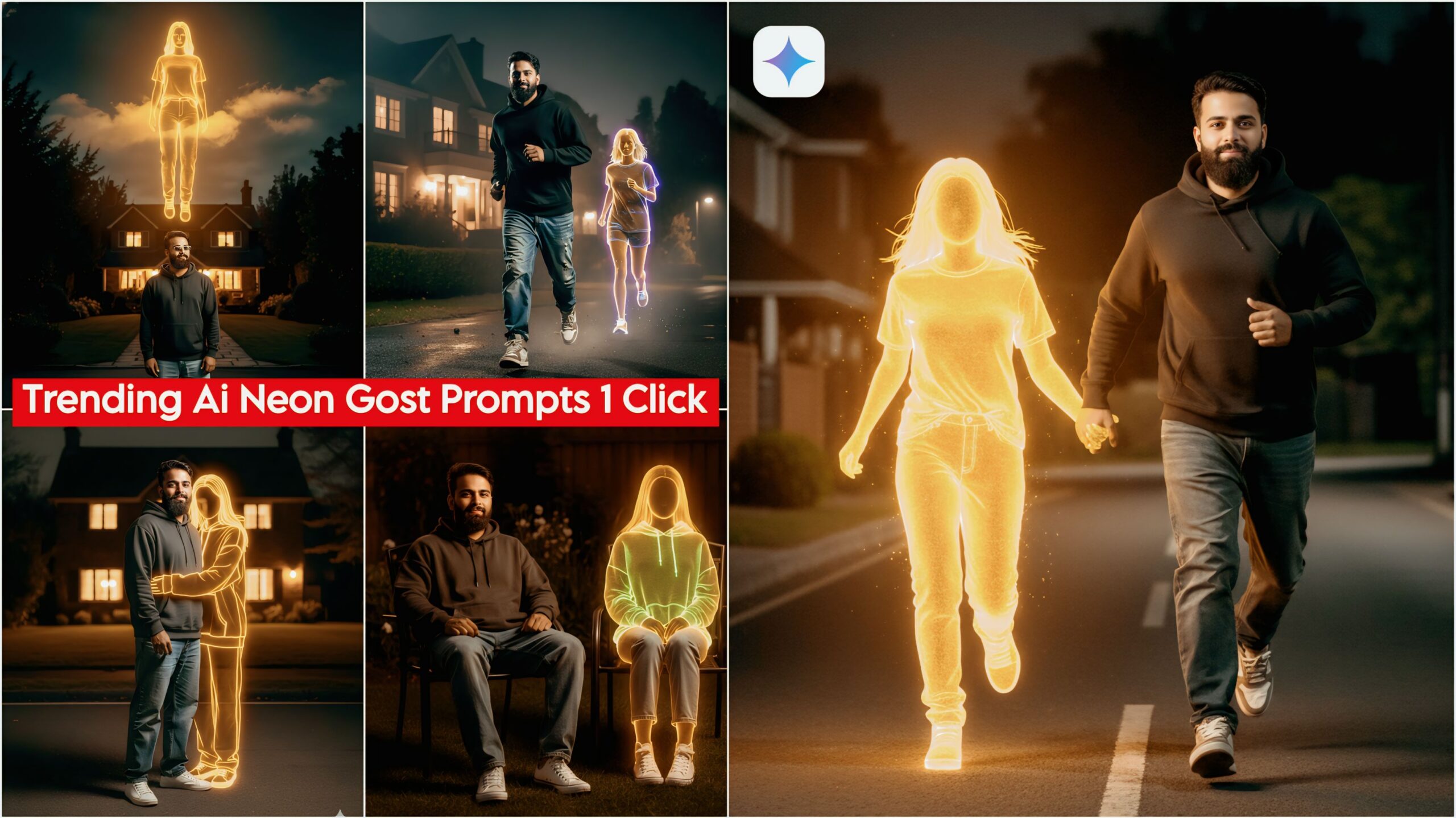 Trending Neon Ghost Photo and Video Ai Prompts