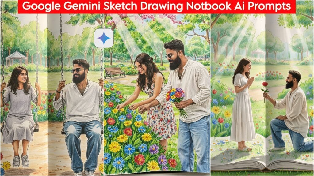Google Gemini Sketch Drawing Notebook Ai Prompt - 100%