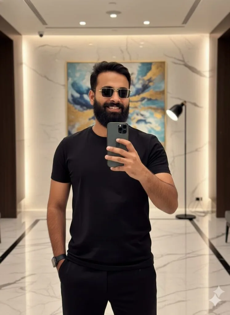 Portrait Mirror Selfie Photo Editing Gemini AI Prompts 100% Face Matching