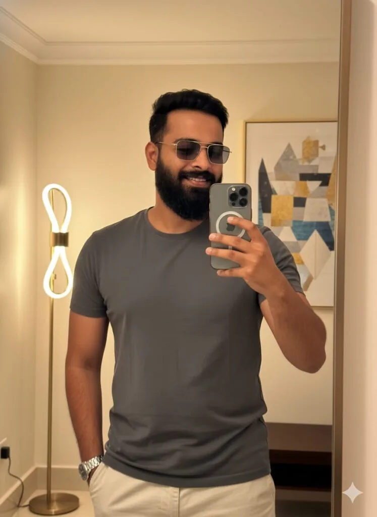 Portrait Mirror Selfie Photo Editing Gemini AI Prompts 100% Face Matching