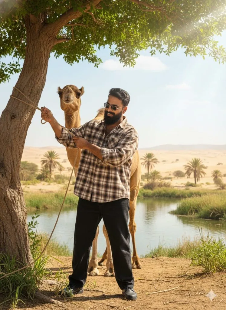 Google Gemini Retro Camels Boys Stylish Ai Prompts 2025