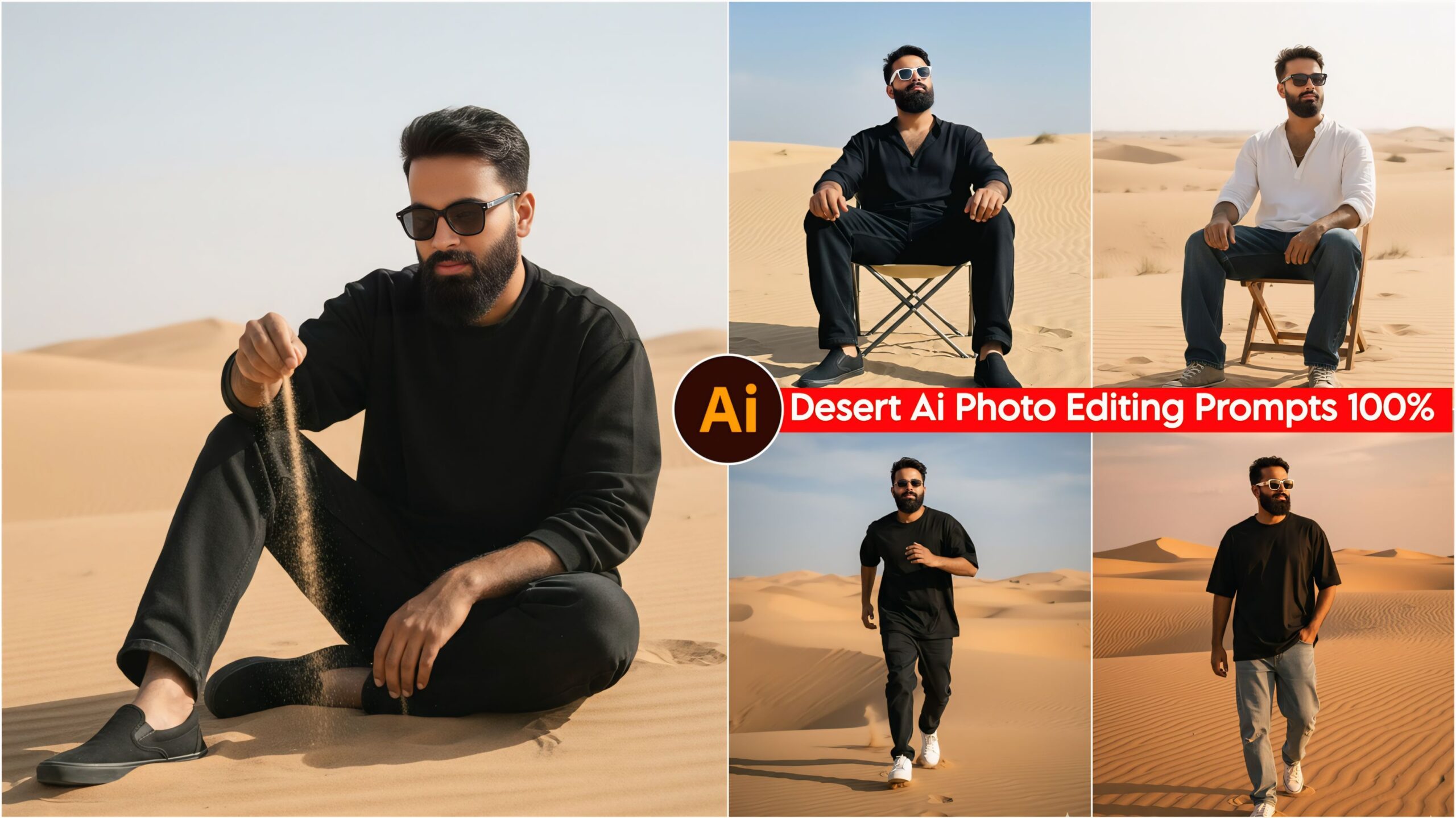Google Gemini Desert Ai Photo Editing Prompts, 100% Real Face