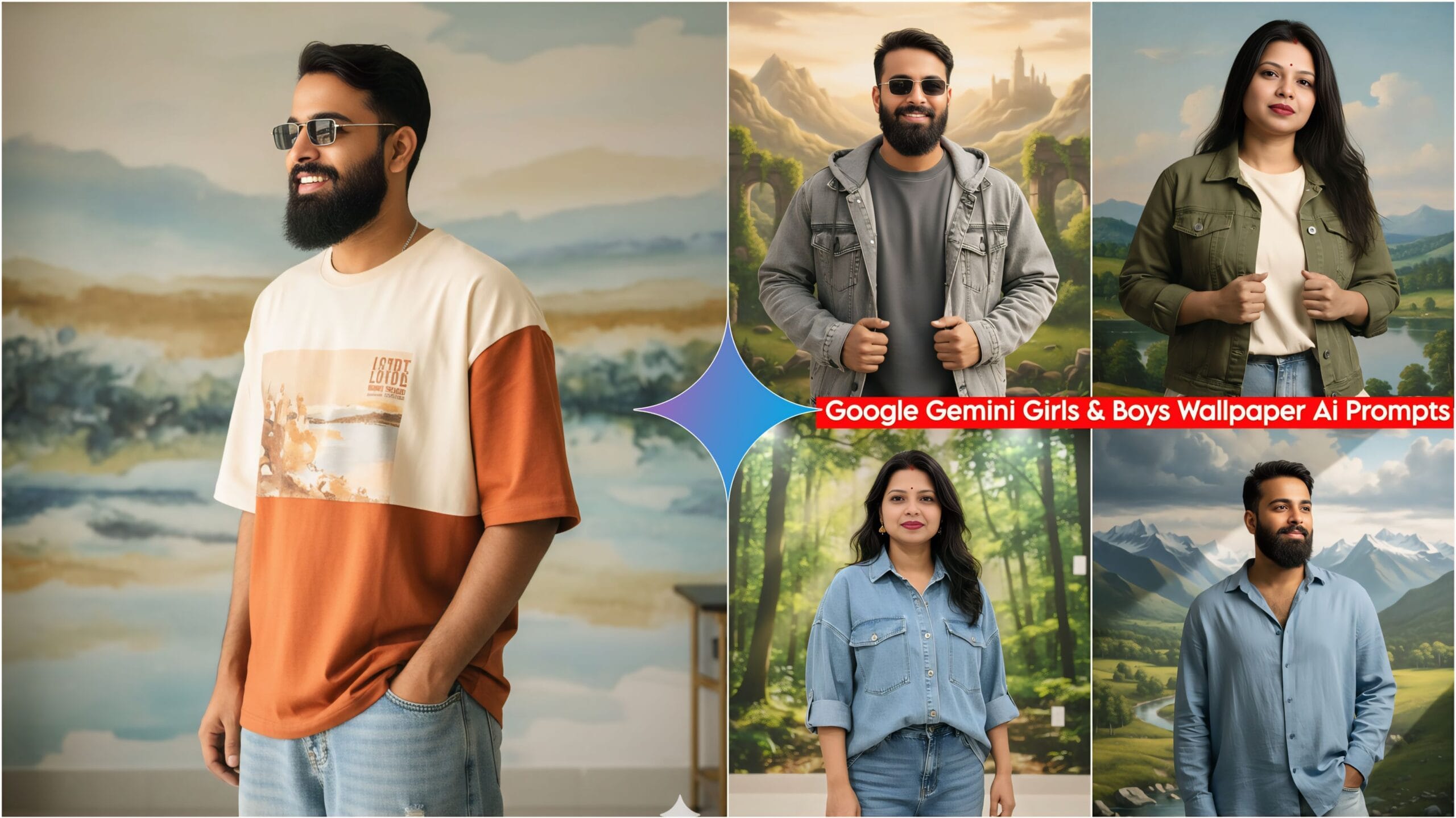 Google Gemini Girls & Boys Wallpaper Ai Photo Editing Prompts 2026