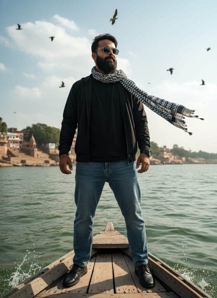 Google Gemini River Boat Ai Photo Editing Prompts, 100% Face Realistic Matching