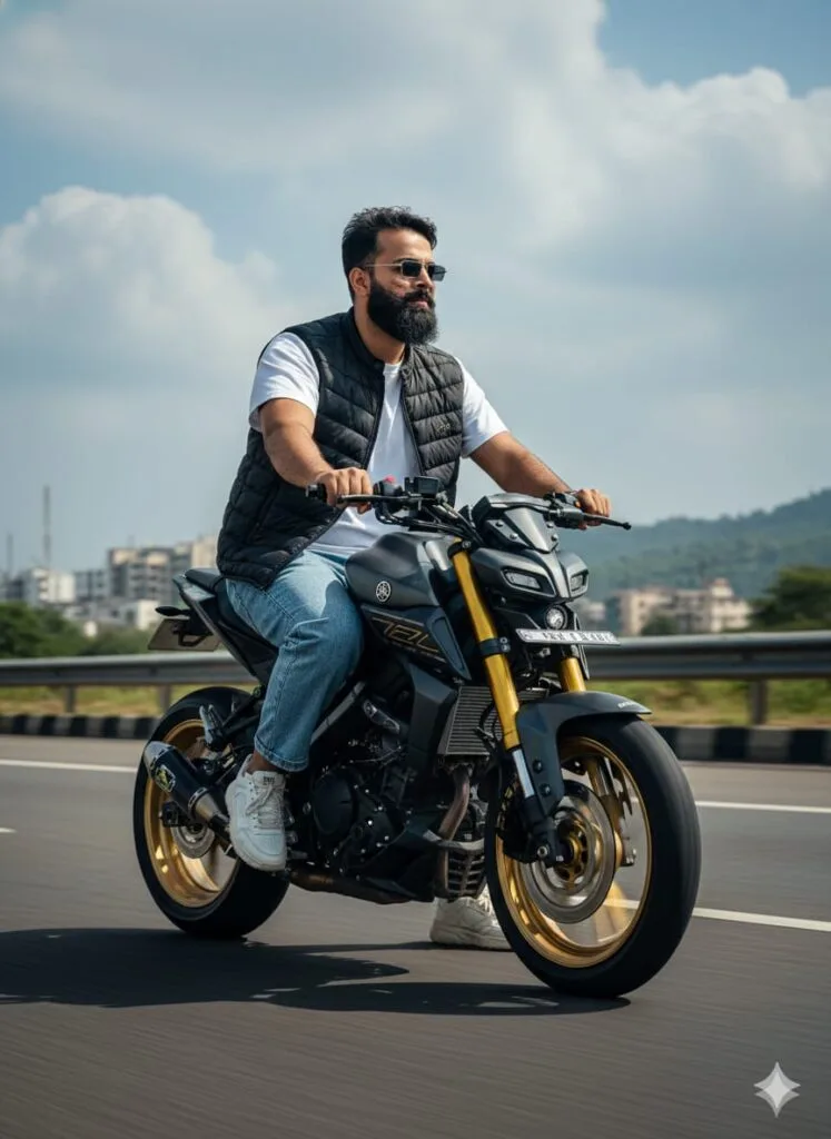 Google Gemini Yamaha MT 15 Ai Photo Editing Prompts, 100% Face Matching