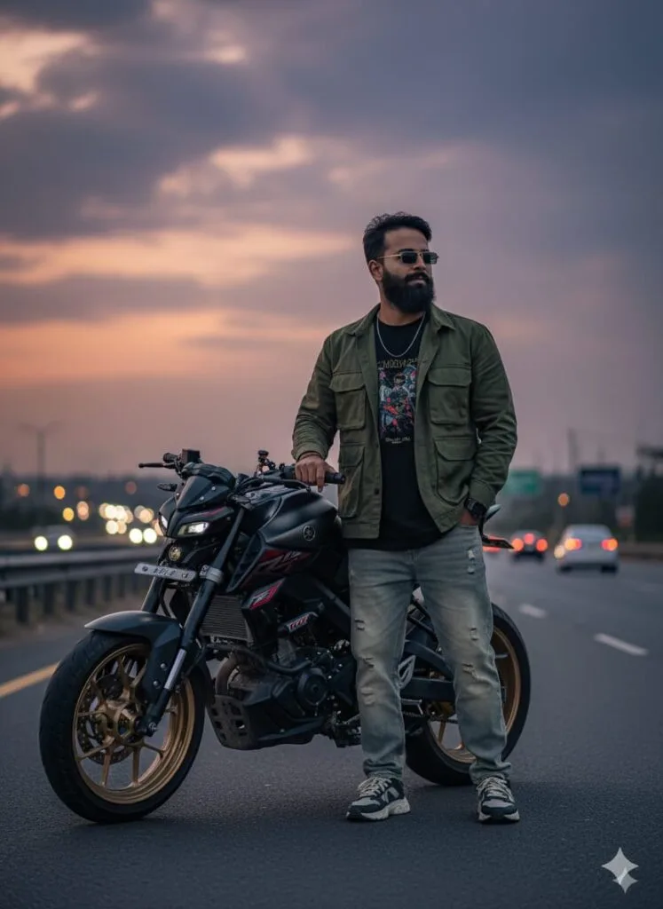 Google Gemini Yamaha MT 15 Ai Photo Editing Prompts, 100% Face Matching