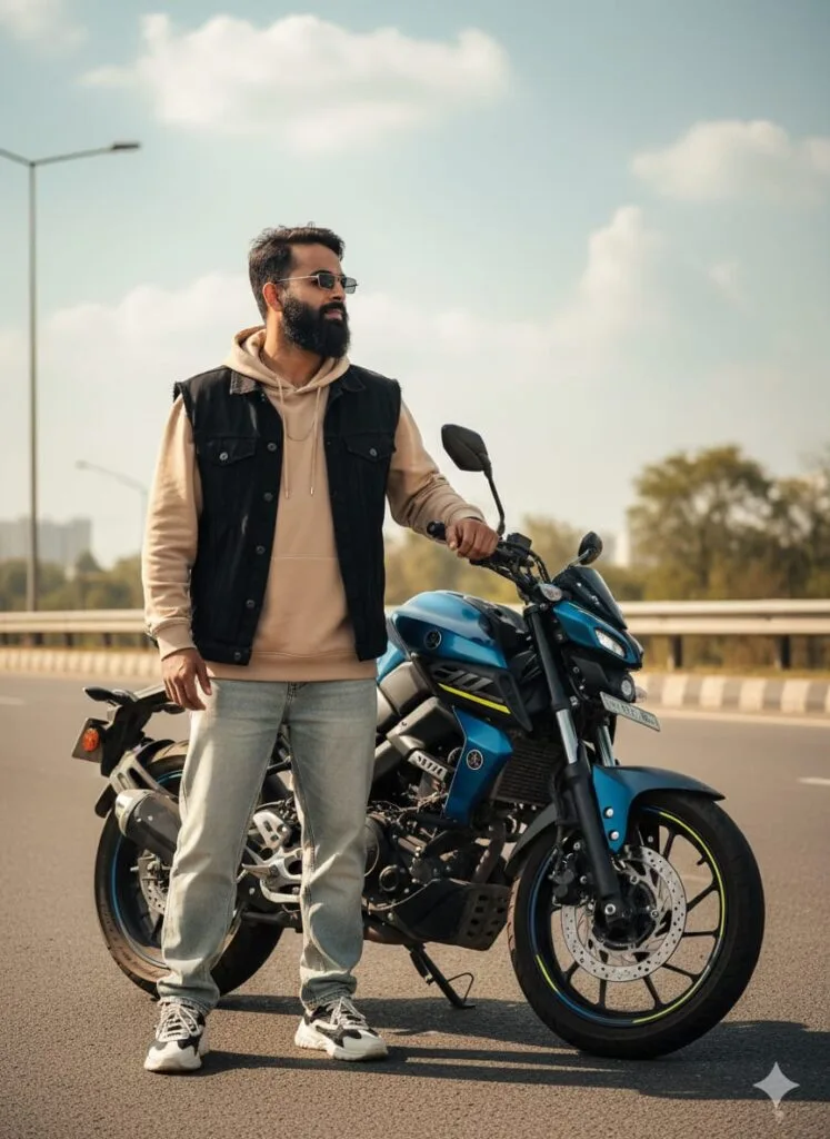 Google Gemini Yamaha MT 15 Ai Photo Editing Prompts, 100% Face Matching