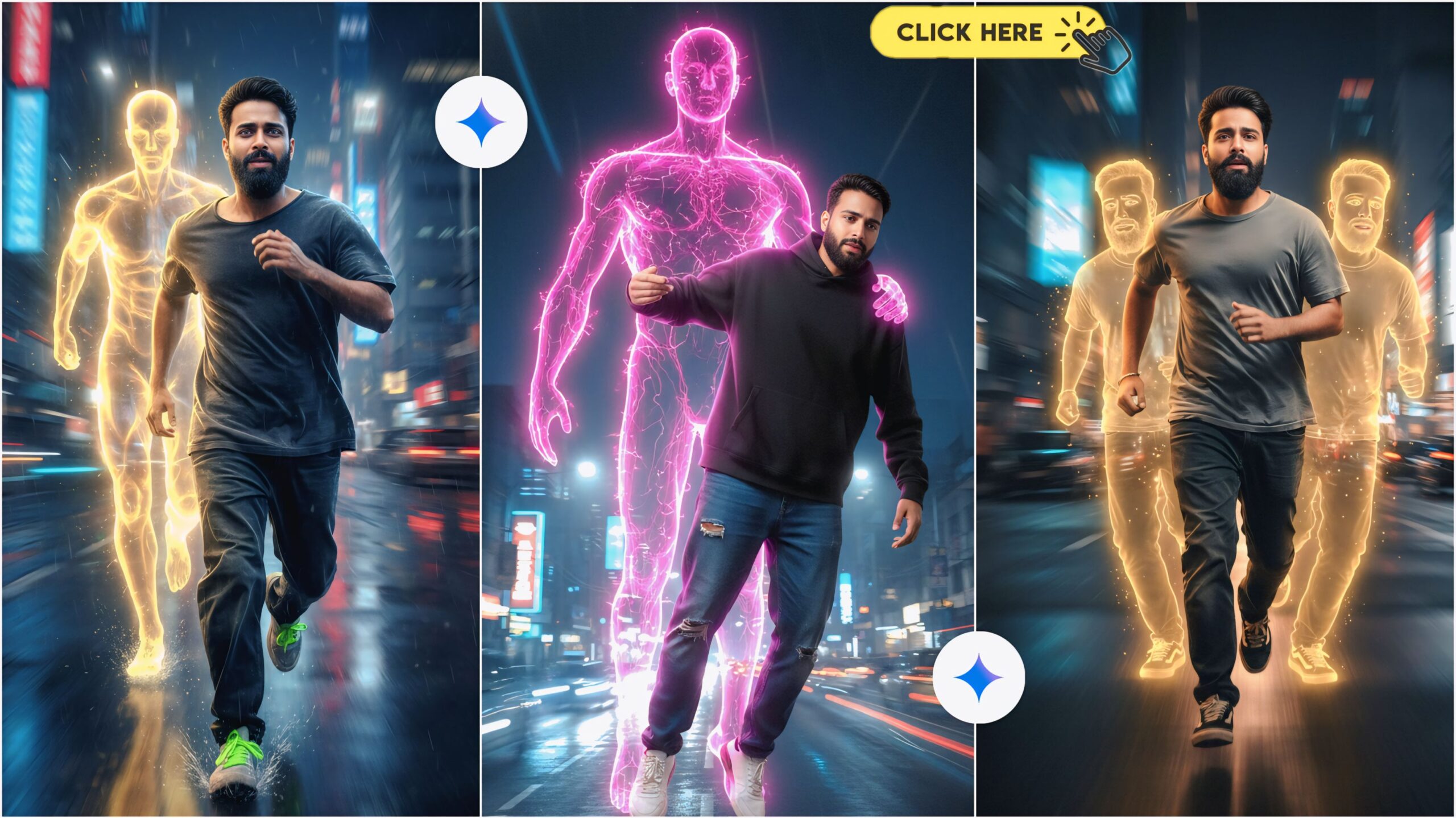 Neon Ghost Photo and Video Generator Ai Prompts, Google Gemini Ai Photo Editing