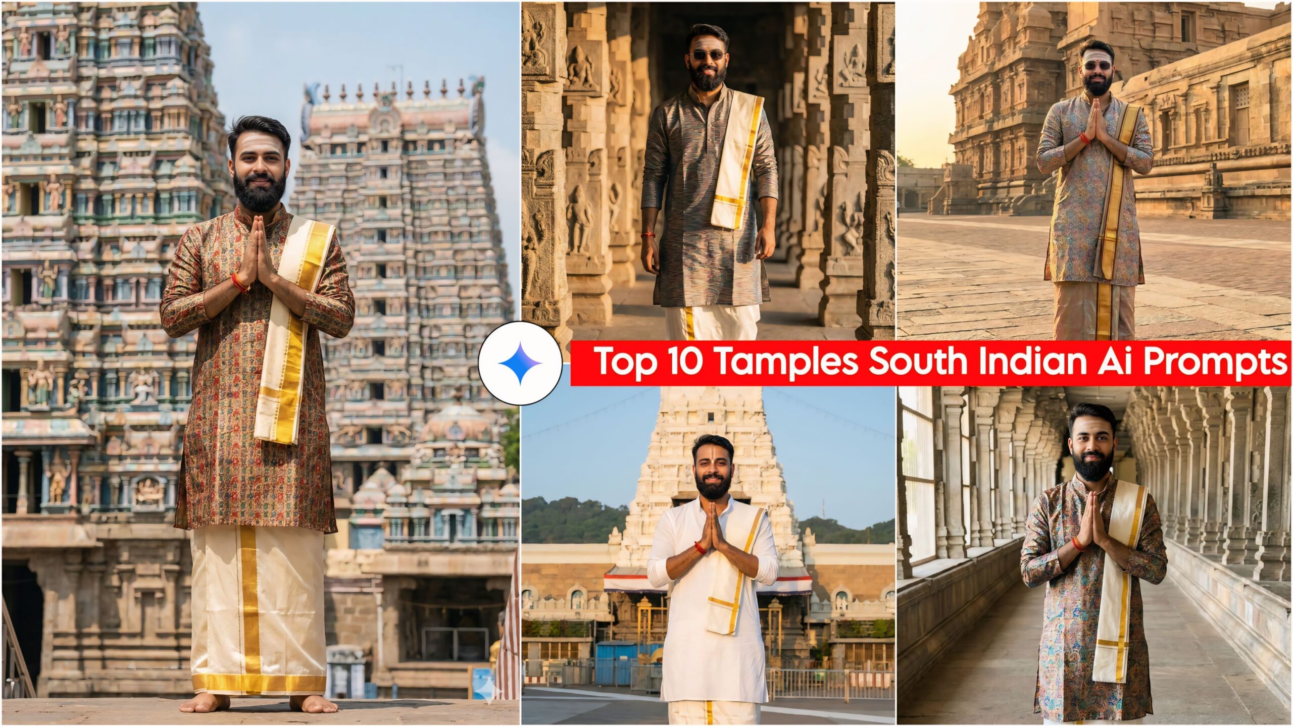 Top 10 South Indian Temples Ai Photo Editing Prompts, Google Gemini Ai Prompts