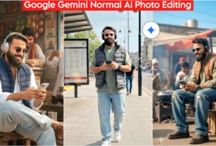 Using Mobile With Headphones Ai Photo Editing Prompts, Gemini 100% Face Match