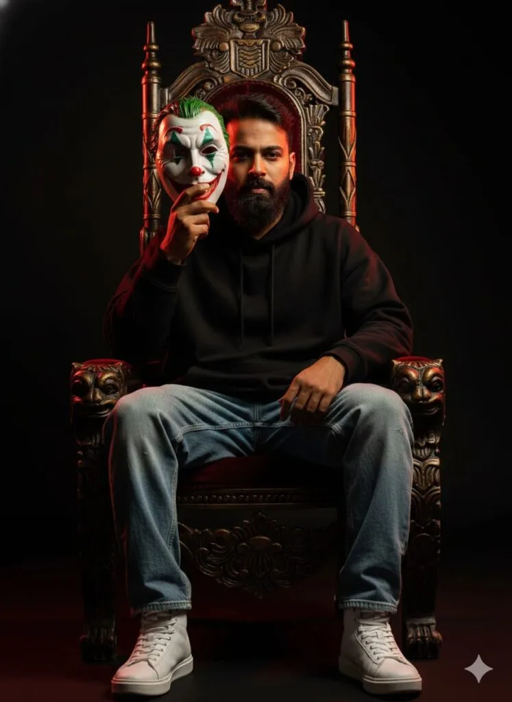 05 Best Google Gemini Ai Photo Editing Prompts For Men To Create Joker Mask 4K HD