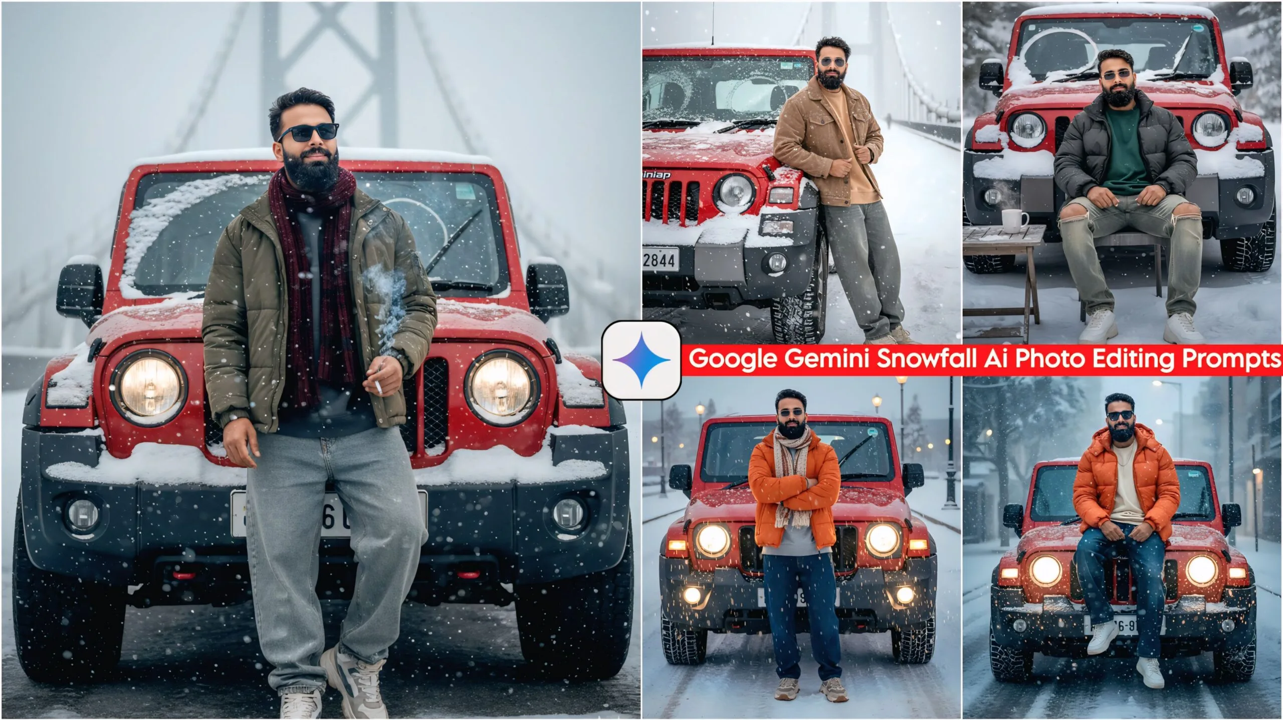 Best Poses And Snowfall Ai Photo Editing Prompts 2026