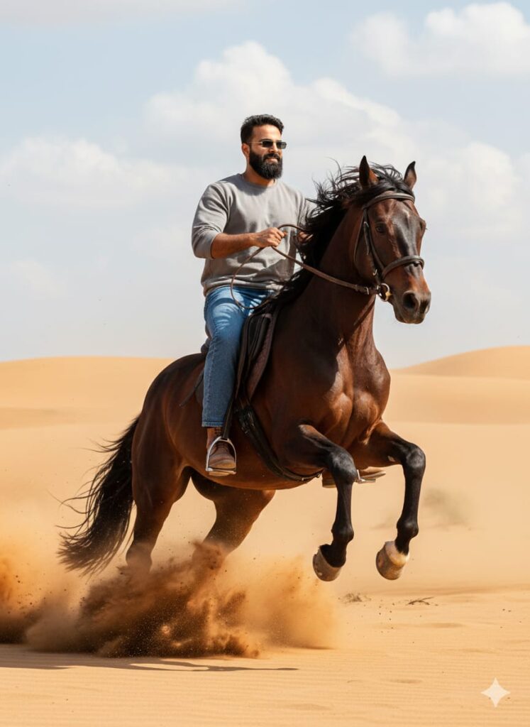 Google Gemini Horses Riding Ai Photo Editing Prompts 100% Real Face