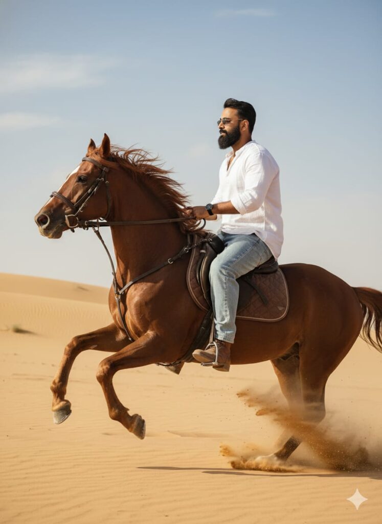 Google Gemini Horses Riding Ai Photo Editing Prompts 100% Real Face