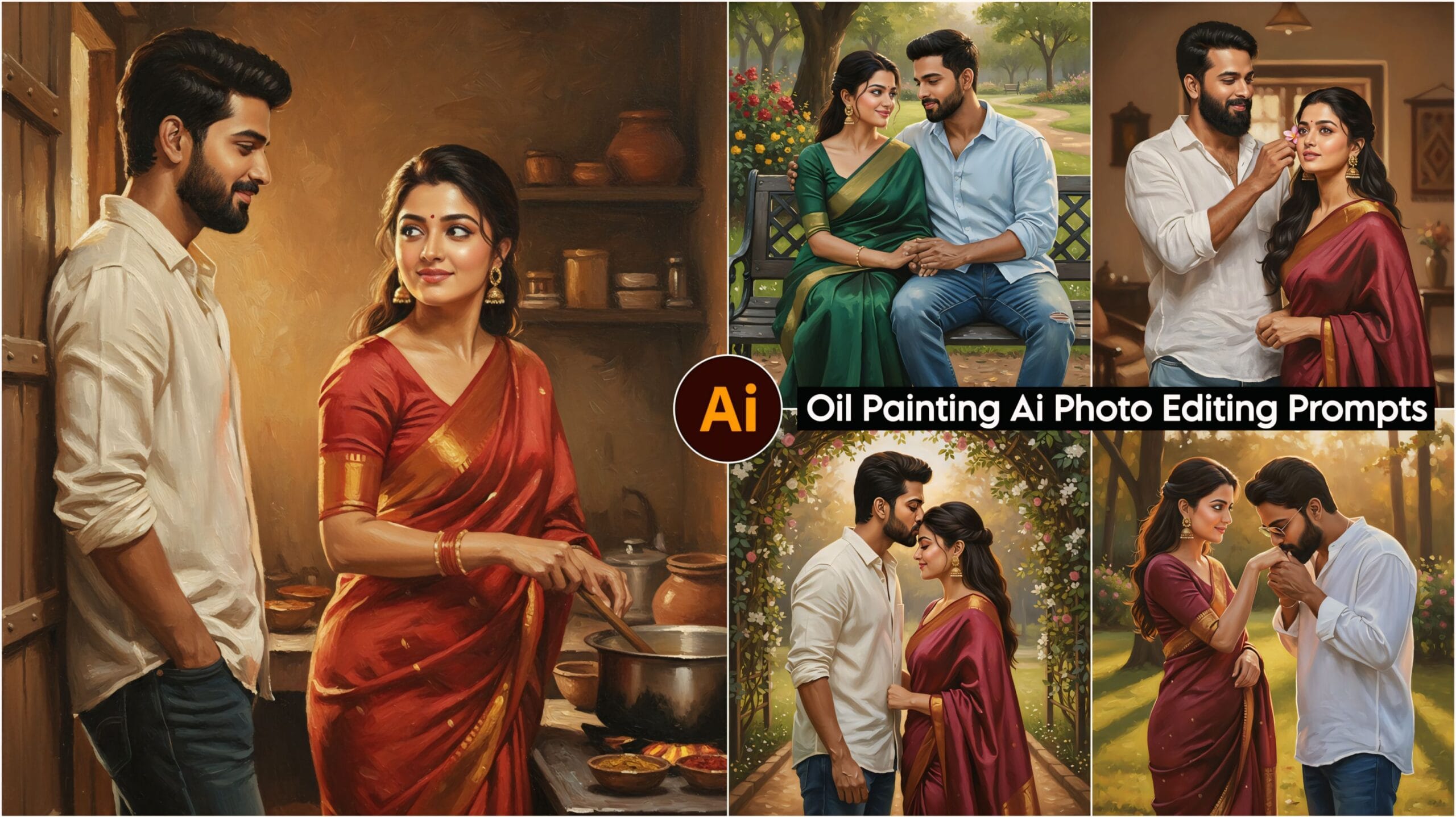 Google Gemini Oil Painting Ai Photo Editing Prompt 100% Face Matching