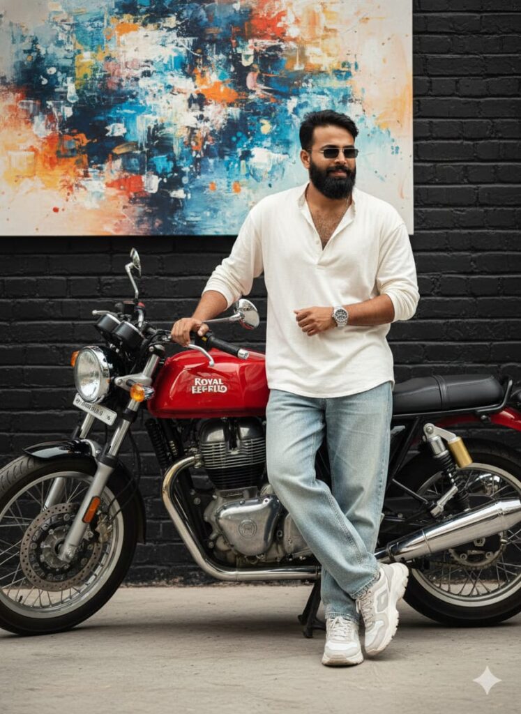 Google Gemini Royal Enfield GT AI Photo Editing Prompts to Create Realistic Face HD 4K Photos