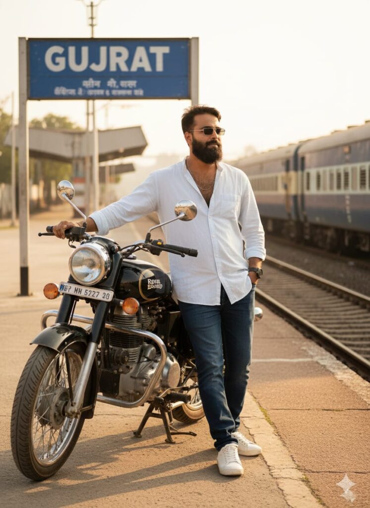 Station Name Stylish Pose Ai Photo Editing Prompts - 100% Face Matching