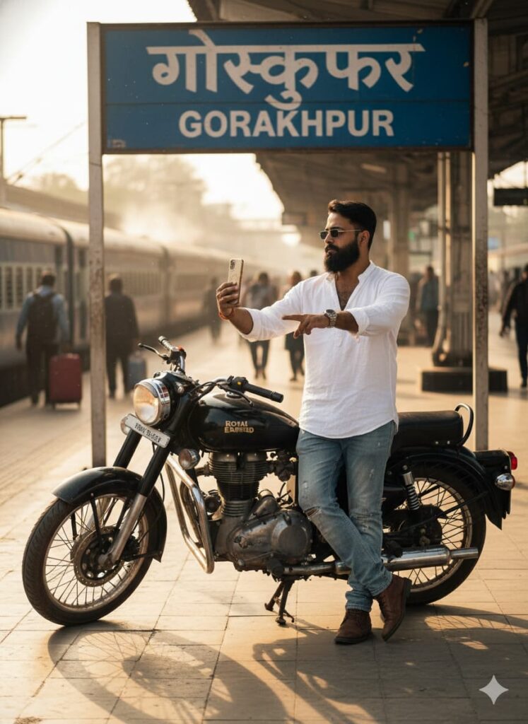 Station Name Stylish Pose Ai Photo Editing Prompts - 100% Face Matching