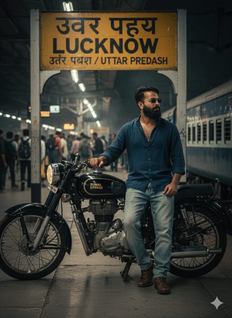 Station Name Stylish Pose Ai Photo Editing Prompts - 100% Face Matching