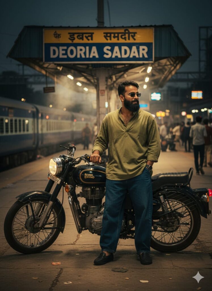 Station Name Stylish Pose Ai Photo Editing Prompts - 100% Face Matching