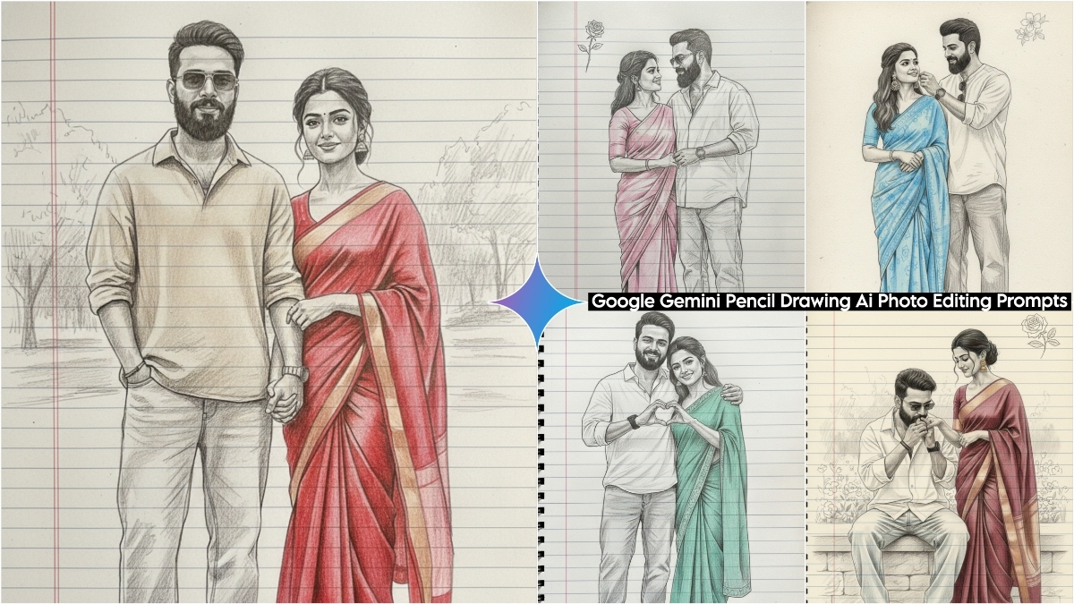 Top 10 Best Google Gemini Pencil Drawing Ai Photo Editing Prompts With Create To Real Face