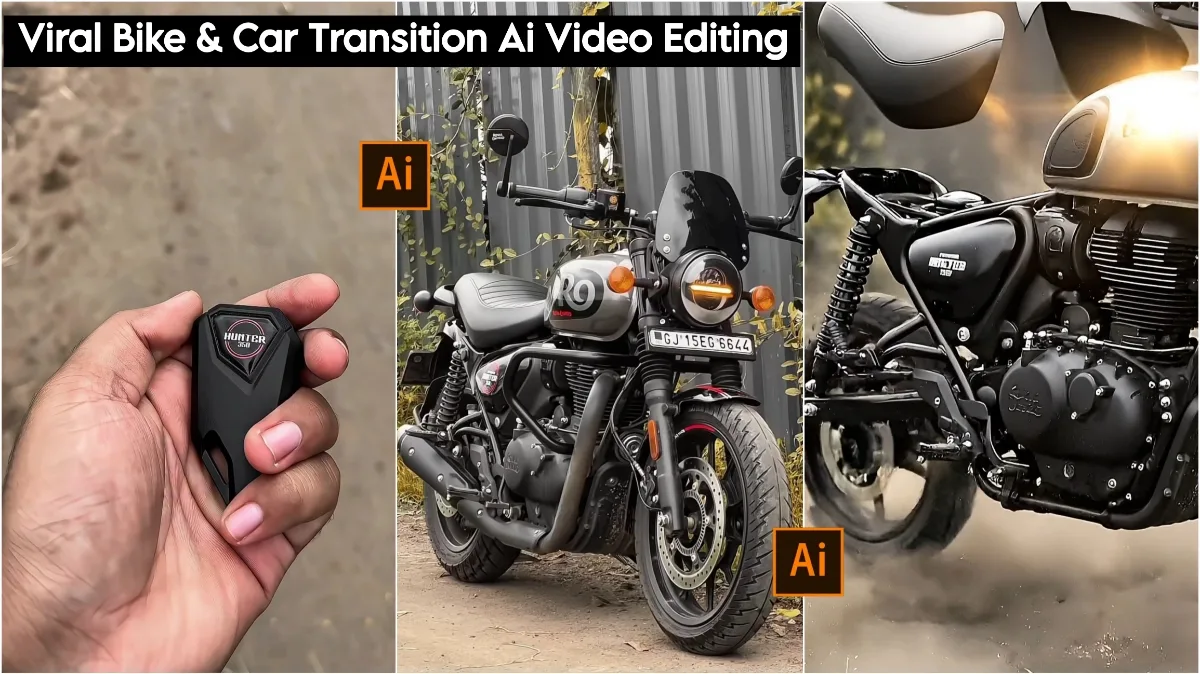 Viral Bike & Car Transition Ai Video Editing Prompts Video Editing 100% Working